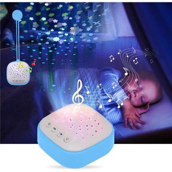 Portable Baby Sleep White Noise Sound Machine with Projector Night Light - Picture 1 of 5